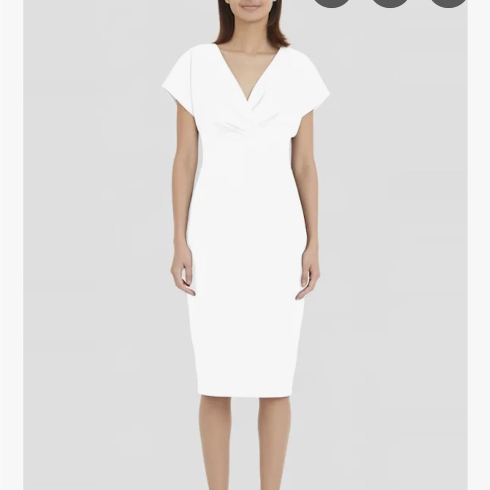 Alexia Admor Drape Sheath White Dress